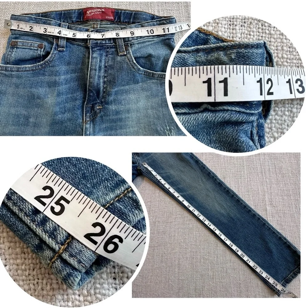 2-pair JUSTICE & ARIZONA Jeans Lilac Shine Bright Straight Stretch Girl 12 SLIM